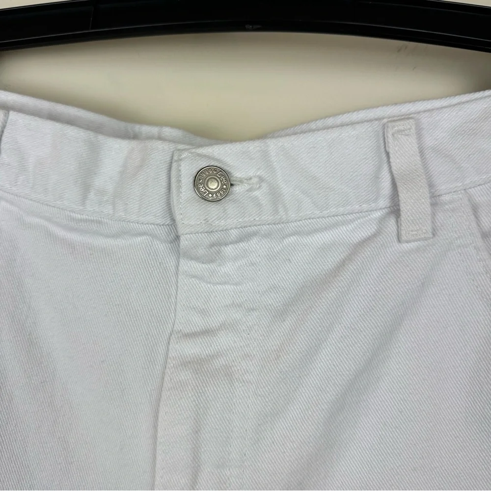 Vintage Lee White High Waisted Bermuda Dad Shorts Size 18 - Picture 6 of 10
